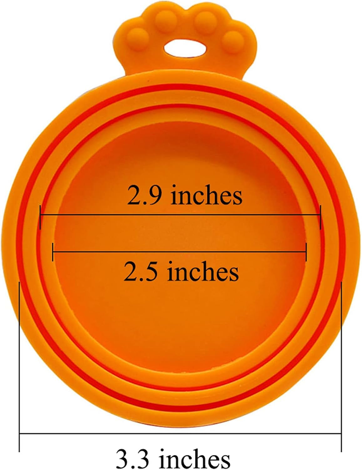 Pet Food Can Cover Silicone Can Lids for Dog and Cat Food, Pet Food Lids, Lids for Cans of Pet Food, Universal Size One Fit 3 Standard Size Food Cans (Blue+Orange)